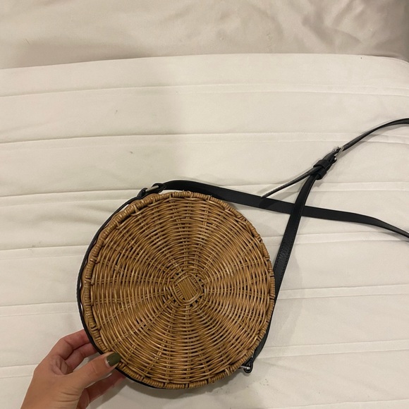 Aritzia Auxiliary Provence Wicker Bag (Brown/ Black) - Picture 7 of 8